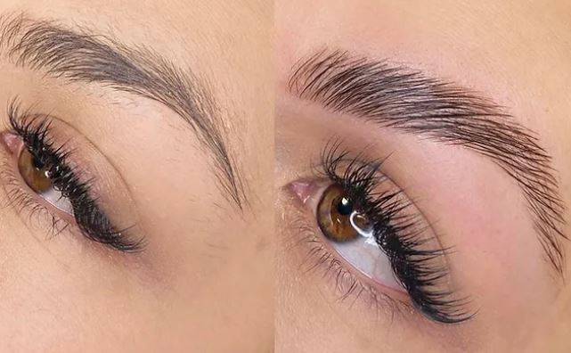 Eyebrow tint & lamination for full fluffy brows. Add on a lash lift or extensions for a complete look.